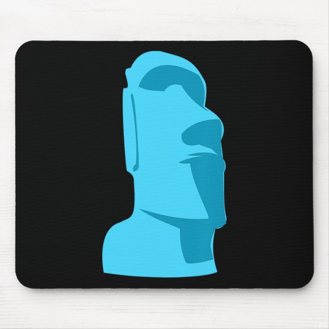 Blue Tiki Moai Påsk ön Hawaiian Luau Gift Musmatta (Framsidan)