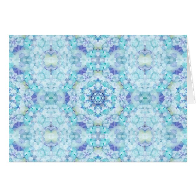 Blue Tile Mandala Hälsningskort (Framsidan Horizontal)