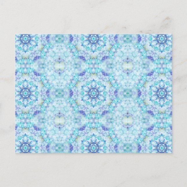 Blue Tile Mandala Vykort (Framsida)
