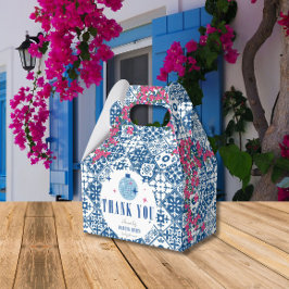 Blue Tile Santorini Grekisk/spansk babydusch Presentaskar