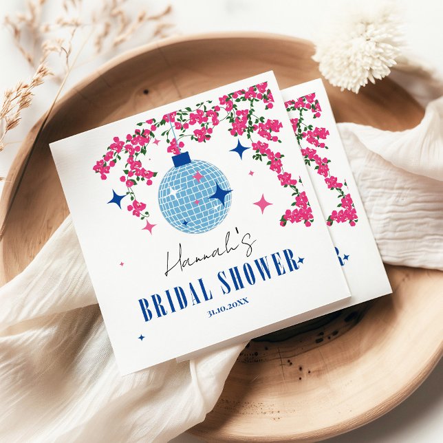 Blue Tile Santorini Grekisk/spansk tematisk möhipp Pappersservett (Skapare uppladdad)