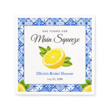 Blue Tile She Found Her Main Squeeze Bröllopsdusch