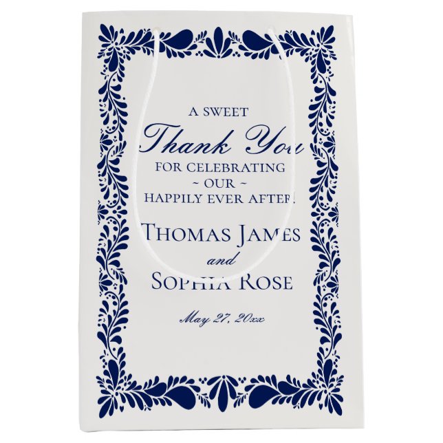 Blue Tile Talavera Spain Fiesta Wedding Favors (Framsidan)