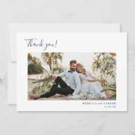 Blue Tiles elegant bröllop Tack för fotot