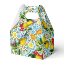 Blue Tiles Mediterranean Lemon Pattern