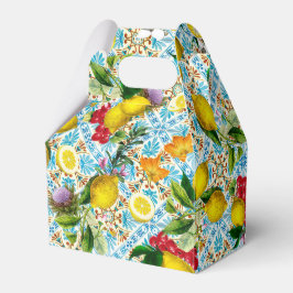 Blue Tiles Mediterranean Lemon Pattern Presentaskar