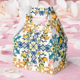 Blue Tiles Mediterranean Lemon Pattern Presentaskar