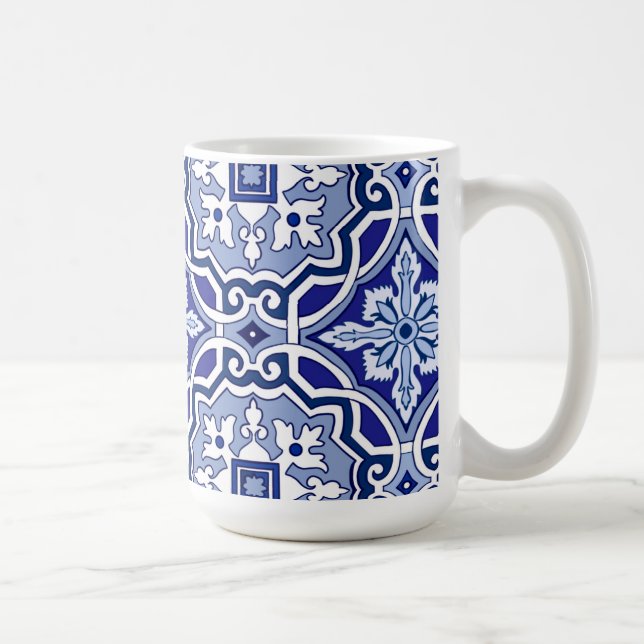 Blue tiles,Mediterranean tiles,majolica    Kaffemugg (Höger)