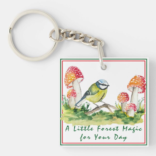 Blue Tit and Fly Agaric Watercolor (Framsidan)