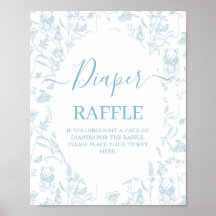 Blue Toile Bear Baby Shower Boy