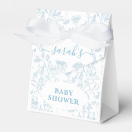Blue Toile Bear Baby Shower Boy Presentaskar