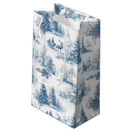 Blue Toile Christmas Pattern 