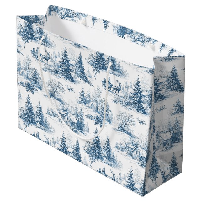 Blue Toile Christmas Pattern  (Baksidan Vinklad)