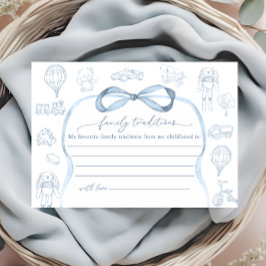Blue Toile de Jouy Family Traditions Tilläggskort