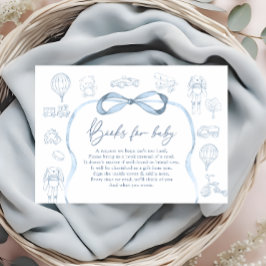 Blue Toile de jouy Nursery Bokar för Baby Biljett Tilläggskort