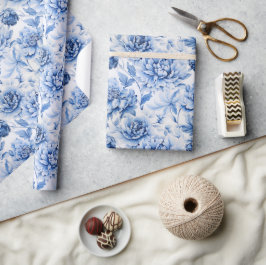 Blue Toile de Jouy Presentpapper