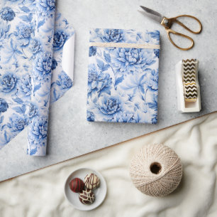Blue Toile de Jouy Presentpapper