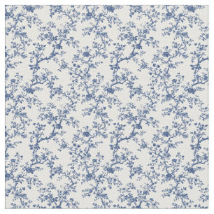 Blue Toile Gren Motif Tyg
