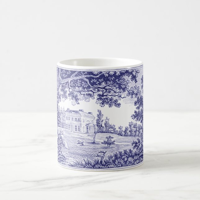 Blue Toile Mugg - Fransk Land Decor (Center)