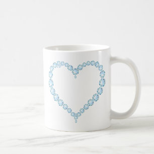 Blue Topaz Gem Heart Kaffemugg