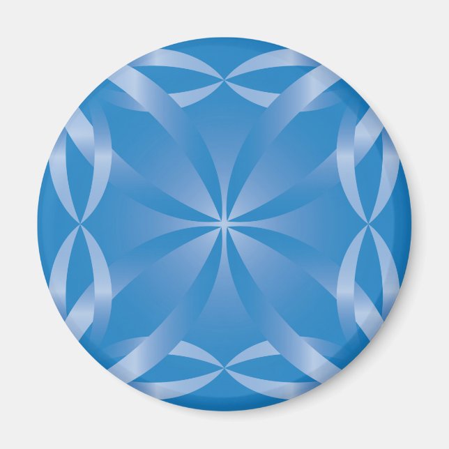 Blue topaz mönster magnet (Framsidan)