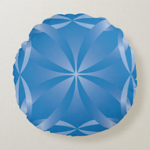 Blue topaz mönster rund kudde
