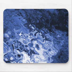 Blue Träd Abstrakt Musmatta