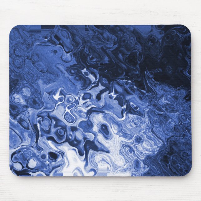 Blue Träd Abstrakt Musmatta (Framsidan)
