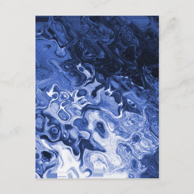 Blue Träd Abstrakt Vykort (Framsida)