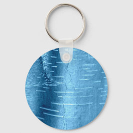 Blue Träd Bark Nyckelring