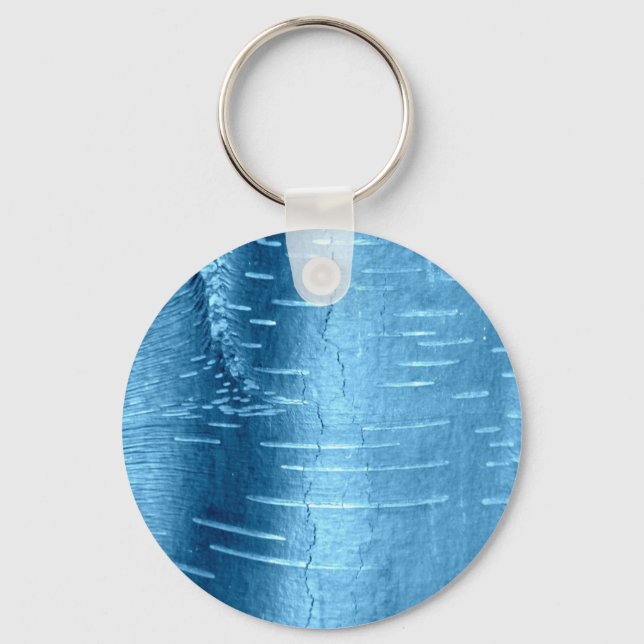 Blue Träd Bark Nyckelring (Framsida)