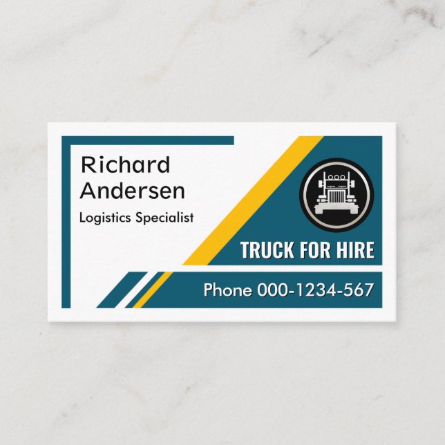 Blue Trapezium Lagrar Transport Visitkort (Framsida)