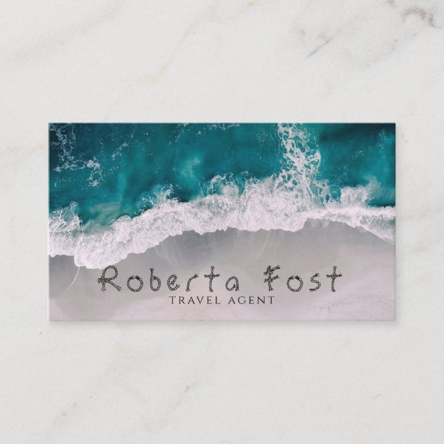 Blue Travel Agent Affärskort Visitkort (Framsida)