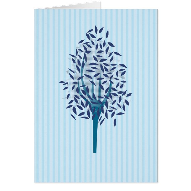 blue_tree2 hälsningskort (Framsidan)