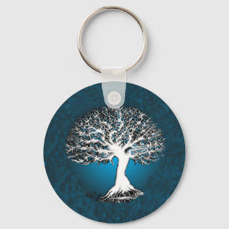 Blue Tree of Life Nyckelring