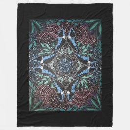 Blue Triangle Butterfly Australian Ingenurus art Fleecefilt