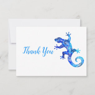 Blue Tribal Gecko Tack Kort