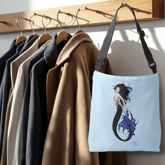 Blue Tribal Sjöjungfru Axelväska (Skapare uppladdad)