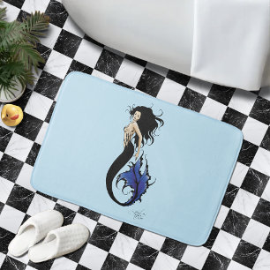 Blue Tribal Sjöjungfru Badrumsmatta