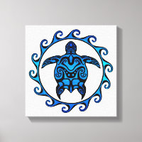 Blue Tribal Turtle Sol