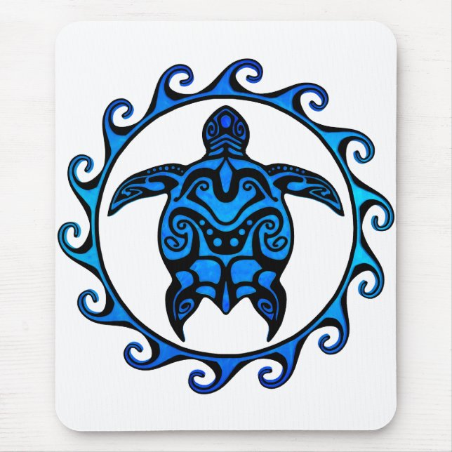 Blue Tribal Turtle Sol Musmatta (Framsidan)