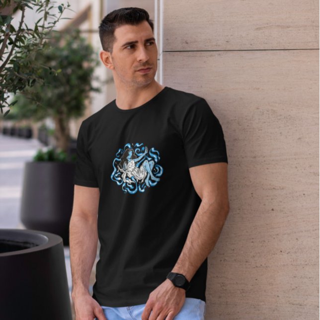 Blue Trippy Woman Psychedelic T Shirt (Skapare uppladdad)