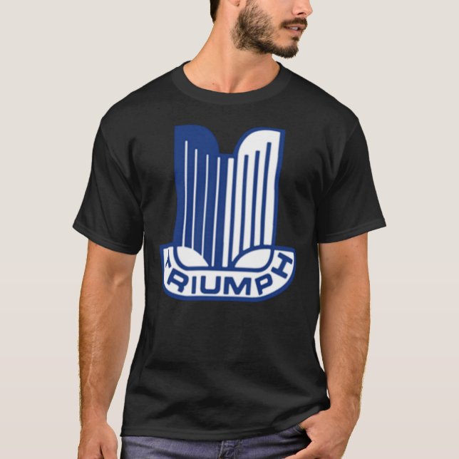 Blue Triumph Logo Classic T-Shirt (Framsida)