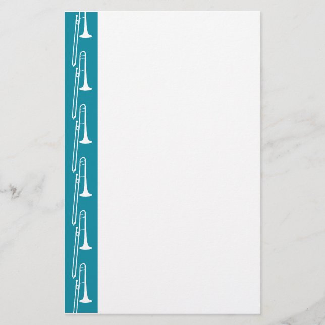 Blue Trombone Stationery Brevpapper (Framsida)