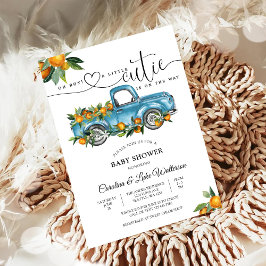 Blue Truck Citrus Baby Shower Invitation Inbjudningar