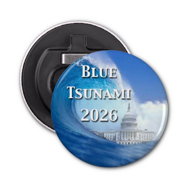 Blue Tsunami Election 2026 Flasköppnare (Framsidan)