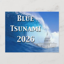 Blue Tsunami Election 2026 Vykort