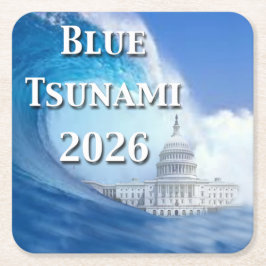Blue Tsunami-valet 2026 Underlägg Papper Kvadrat