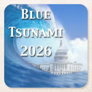 Blue Tsunami-valet 2026 Underlägg Papper Kvadrat
