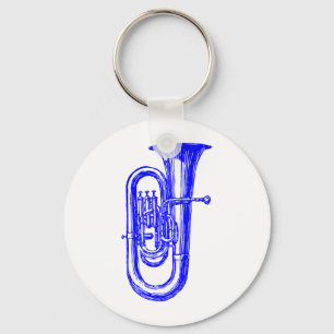Blue Tuba Nyckelring